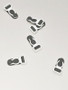 Black White Plastic Suspender Clips