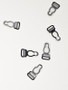 Clear Black Plastic Suspender Clips