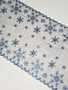 blue shimmer snowflake lace for bra making