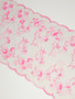 Vivid Pink Embroidered 25cm Rigid Lace