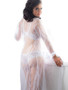 white lace panelled robe