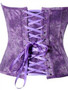 Purple Washed Denim Corset with Embossed Flowers