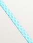 Turquoise Printed Fold Over Elastic