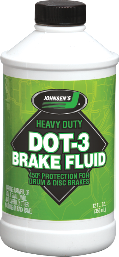28AC102C JOHNSEN'S Heavy Duty DOT 3 Brake Fluid 12 OZ Bottle Trailer