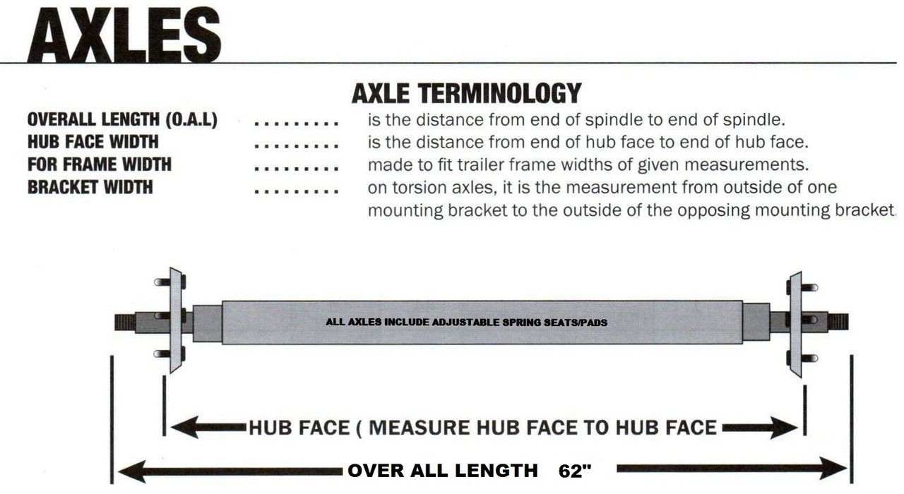 46-AX58150 Axles- Square 2x2 Galvanized Tube (62