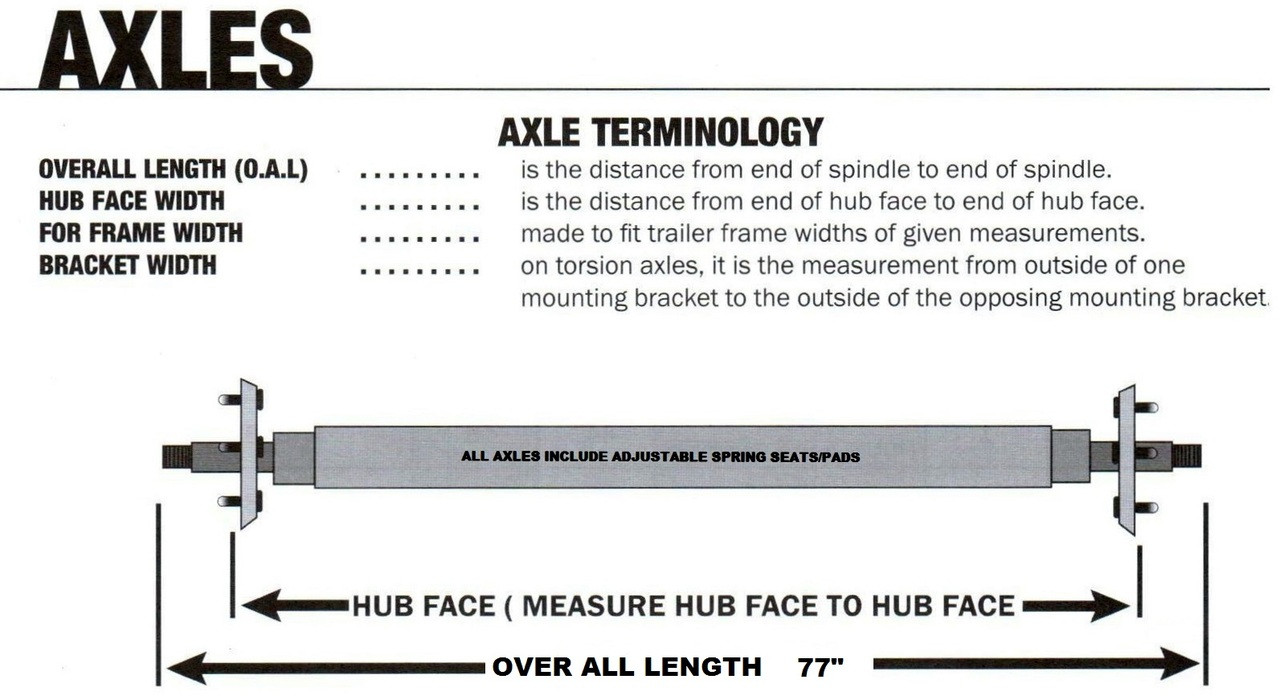 22-AXT6022 Torsion Axles - Straight Galvanized (77