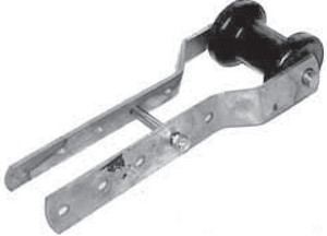 95-TRA2P Tongue Roller Assembly - 2”Tongue, 4”Poly