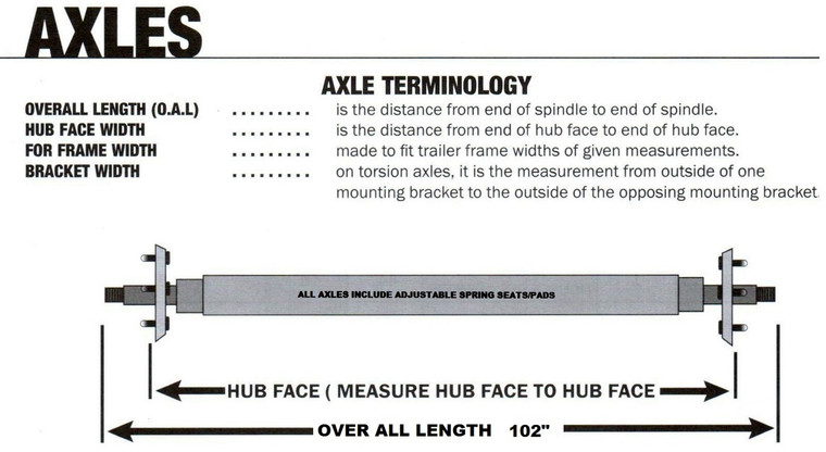 95-10235 Axles- Galvanized Square Tube (102") 3500 LB