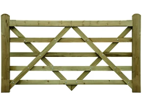 Ascot 5 Bar Field Gate – Green Treated Timber  Gardener Supplies