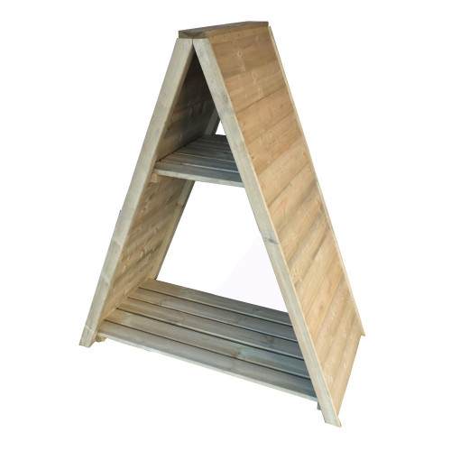 Large Triangular Log Store Tongue and Groove Pressure Treated  Shire