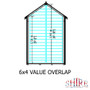 6 x 4 Shed Dip Treated Overlap Value Range  Shire