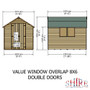 8 x 6 Shed Double Door Dip Shed Treated Overlap With Window Value Range  Shire