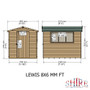 8 x 6 Premium Shed Lewis Single Door  Shire