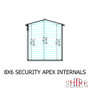 8 x 6 Premium Shed Security Apex Single Door  Shire