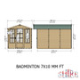 7 x 10 Badminton Garden Summerhouse  Shire