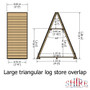 Large Triangular Log Store Overlap Pressure Treated  Shire