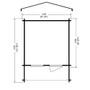 9 x 9 Log Cabin Maulden With Veranda 19mm  Shire