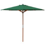 Round Picnic Table with Green Parasol & Base