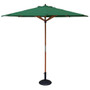 6ft Picnic Table with Green Parasol & Base  Rowlinson