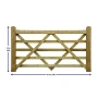 Ascot 5 Bar Field Gate – Green Treated Timber  Gardener Supplies