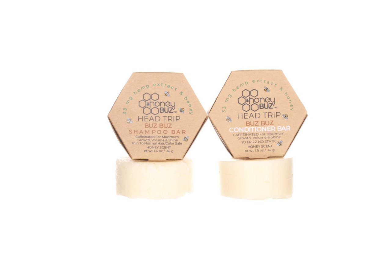 Buz Buz Shampoo and Conditioner Bar Set for Fine and Thin Hair