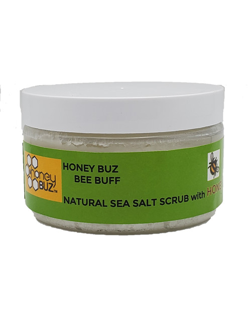 Honey Buz Bee Buff- Revitalize your skin with Honey Buz BEE BUFF, a luxurious salt scrub enriched with Vitamin E, Dead Sea and Ocean salts, and a unique blend of 11 Meadow + Fruit oils for a soothing Ayurvedic skincare experience. Ideal for smoothing rough areas and providing deep moisture, this scrub leaves your skin silky and radiant. Spa Day in a jar.