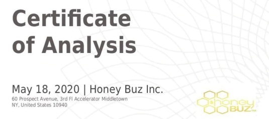 Independent Lab Test Results - Honey Buz