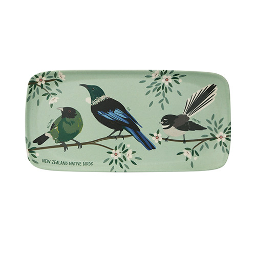 Bamboo Tray - print of NZ Birds (Tui, Bellbird and Fantail) - Adore ...