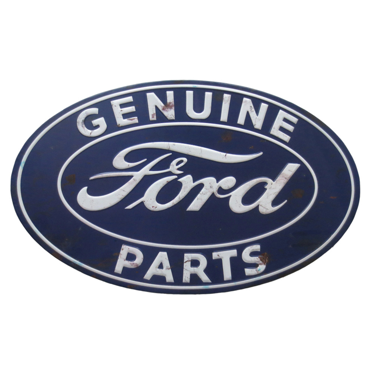 Ford Logo Tin Sign - Metal Garage Wall Decor, 8x11 Inches, Retro Auto Shop Style, Made In USA