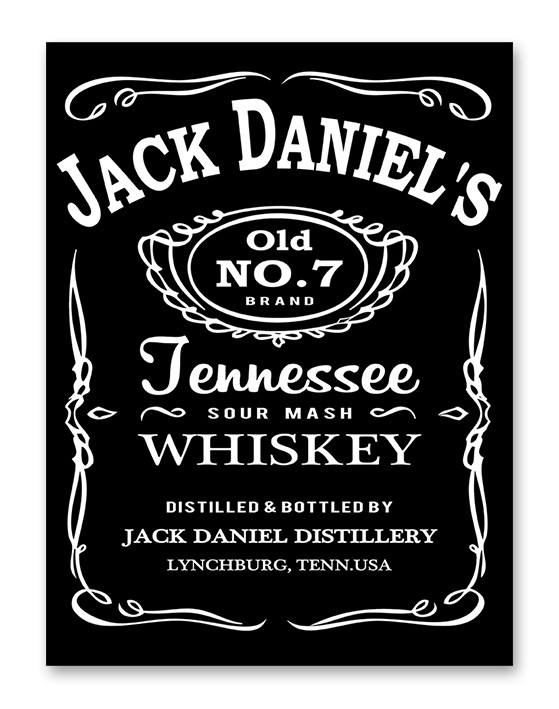 Jack Daniels Old Brand tin sign (30x40cm) Adore Collection