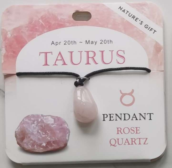 Rose Quartz Pendent-Taurus Adore Collection