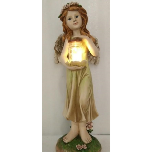 Solar powered statue of Fairy with Jar
