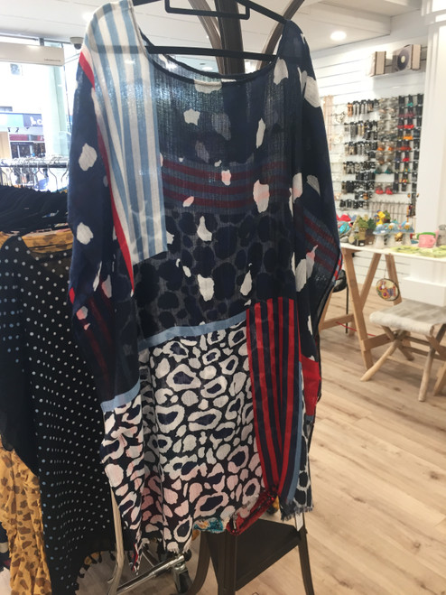 Viscose Kaftan Blue theme pattern Viscose Kaftan Blue theme pattern