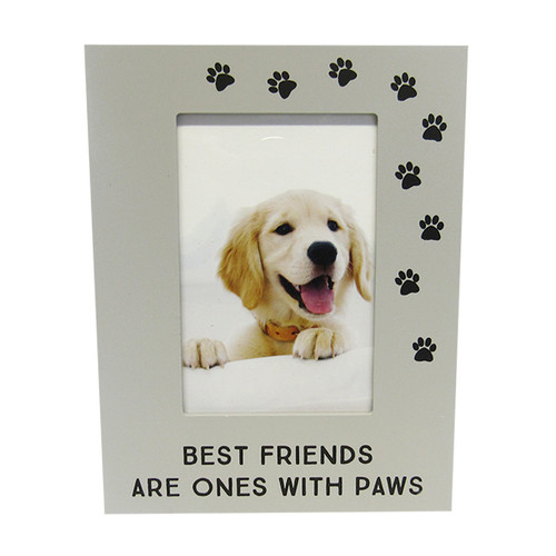 Best friends are ones with paws - pet photo frame