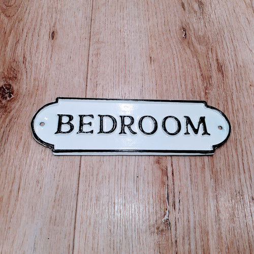 Bedroom lightweight pressed tin sign