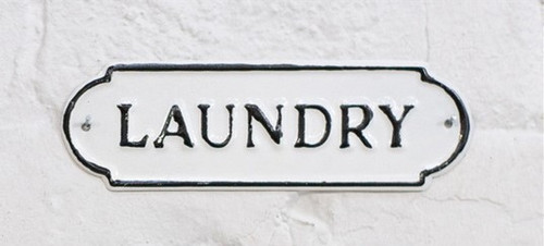 Laundry - Lightweight pressed tin sign