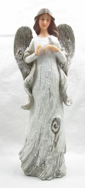 Angel of the forest with dove - stands approx 25cm tall