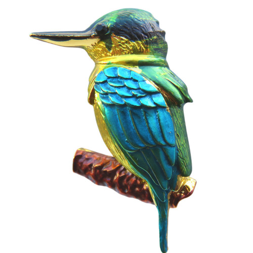 NZ Kingfisher brooch