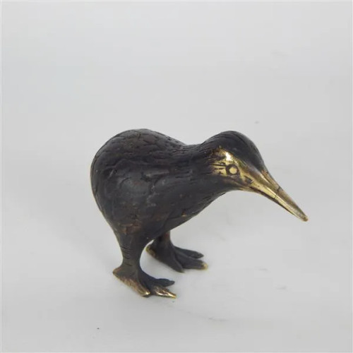 Antique style brass kiwi - small - 8cm x 6cm high