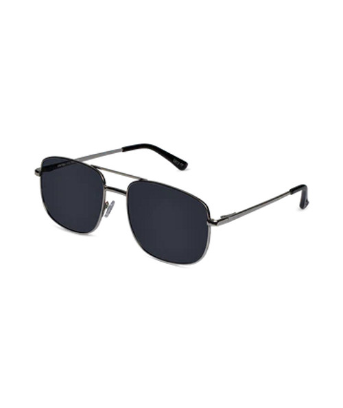 Sunglasses - Drifter shiny silver colour metal frame
