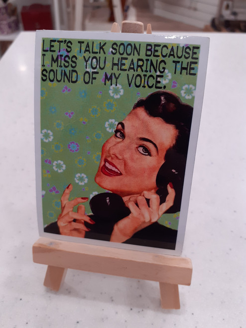 Funny Fridge Magnet - Let's talk soon ...