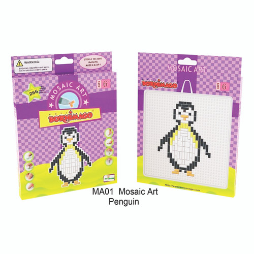 Mosaic Art - cartoon Penguin (DIY kids activity)