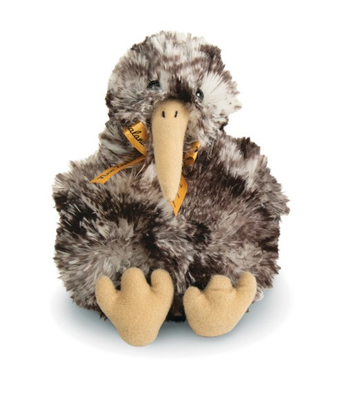 Soft Toy NZ Spotted Kiwi with gold ribbon - approx 12cm