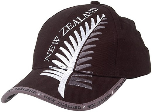 NZ Cap - brushed look silver fern