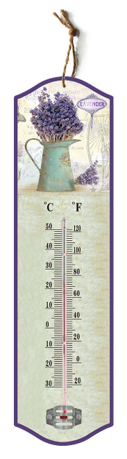 Wall thermometer - Lavender in a jug (8cm x 27cm)