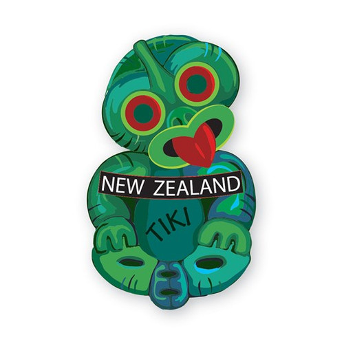 NZ fridge magnet - 3D wooden Tiki