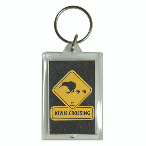 Kiwis Crossing - New Zealand keyring