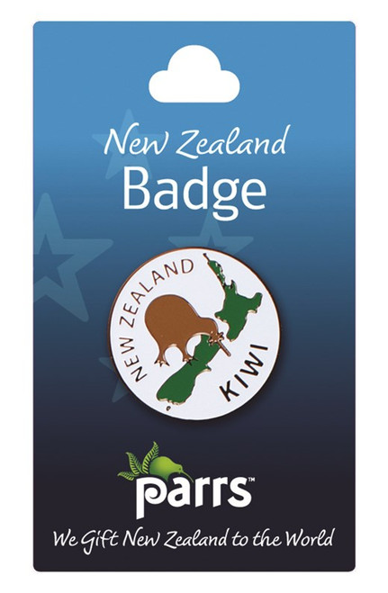 NZ Badge - NZ Kiwi and Map