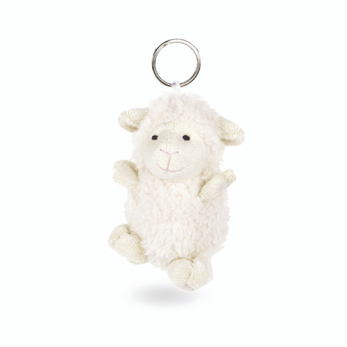 New Zealand fluffy white sheep souvenir keyring