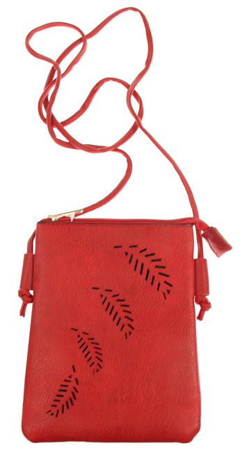 Fern Cutout phone bag / handy bag Cerise